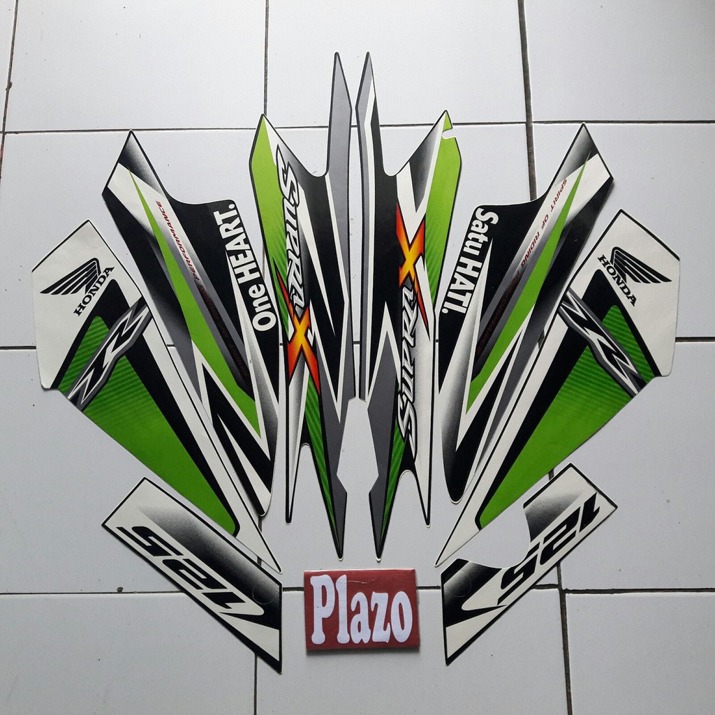 stiker supra x 125r 2013 hijau