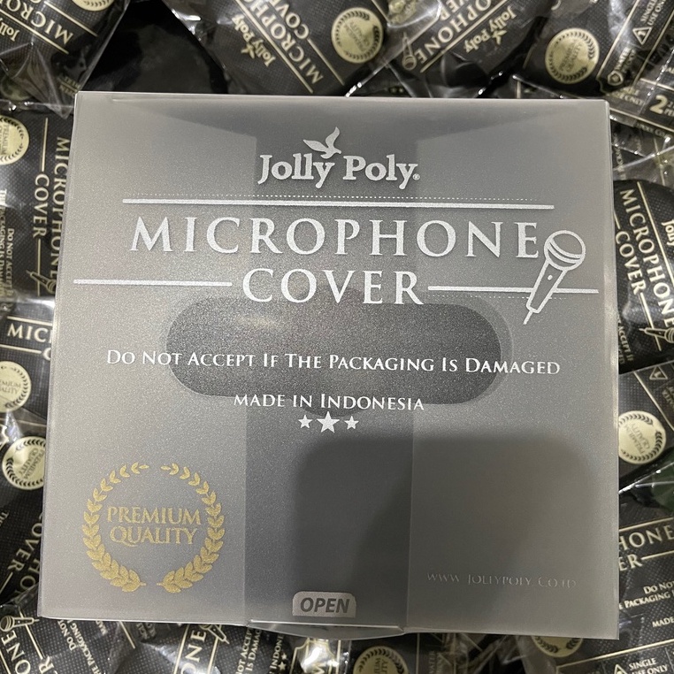 Cover Mic 100pcs JOLLYPOLY PREMIUM Box Sarung Microphone Pembungkus Mic