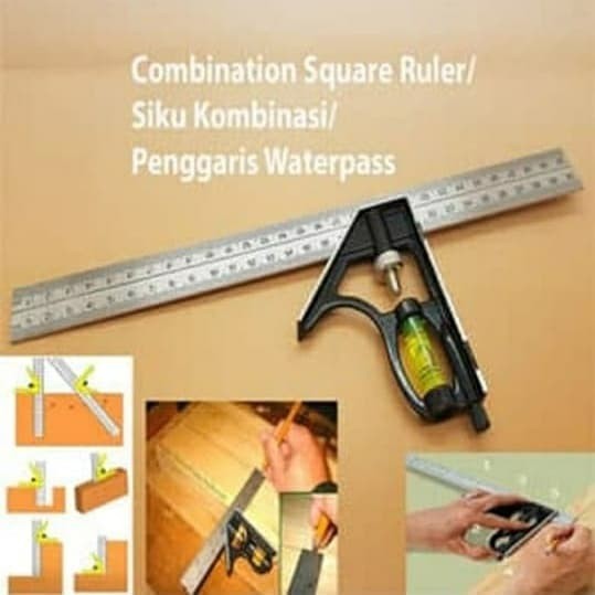 Penggaris siku waterpass kombinasi combination square ruller