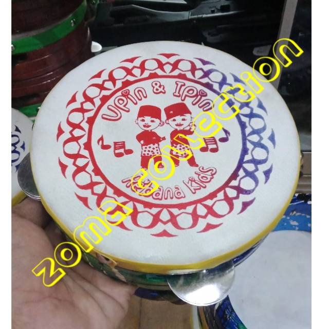 Rebana Hadroh Anak motif, ukuran 14 cm