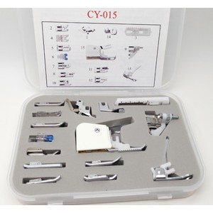 Sepatu Set Mesin Jahit Portable CY015 Presser Foot 15PCS