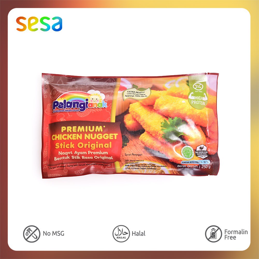 Pelangi - Premium Chicken Nugget Stick Original 250 g