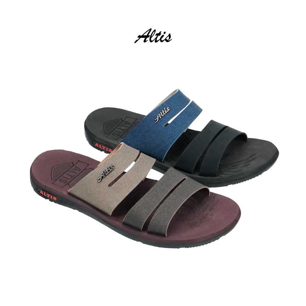 Sandal Slop Kulit Casual Pria - Dragon 03