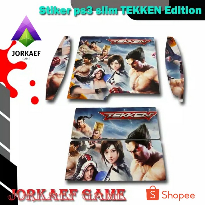 STIKER PS3 SLIM MERK PREMIUM TEKKEN  - GOD OF WAR EDITION PREMIUM