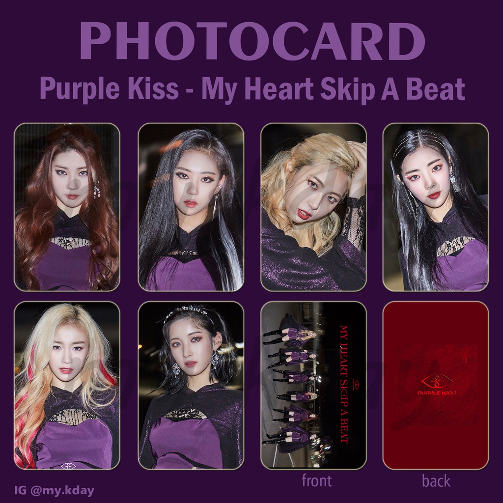 PC-0290, Unofficial Photocard Purple Kiss My Heart Skip A Beat 2 sisi