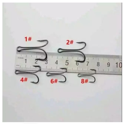 double hook dobel hook kail untuk soft frog jump frog