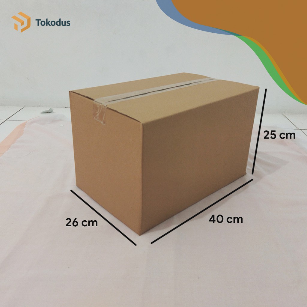 Kardus Packing Box Penyimpanan 40x26x25 cm Polos (Bisa Custom) - Tokodus Bandung-1