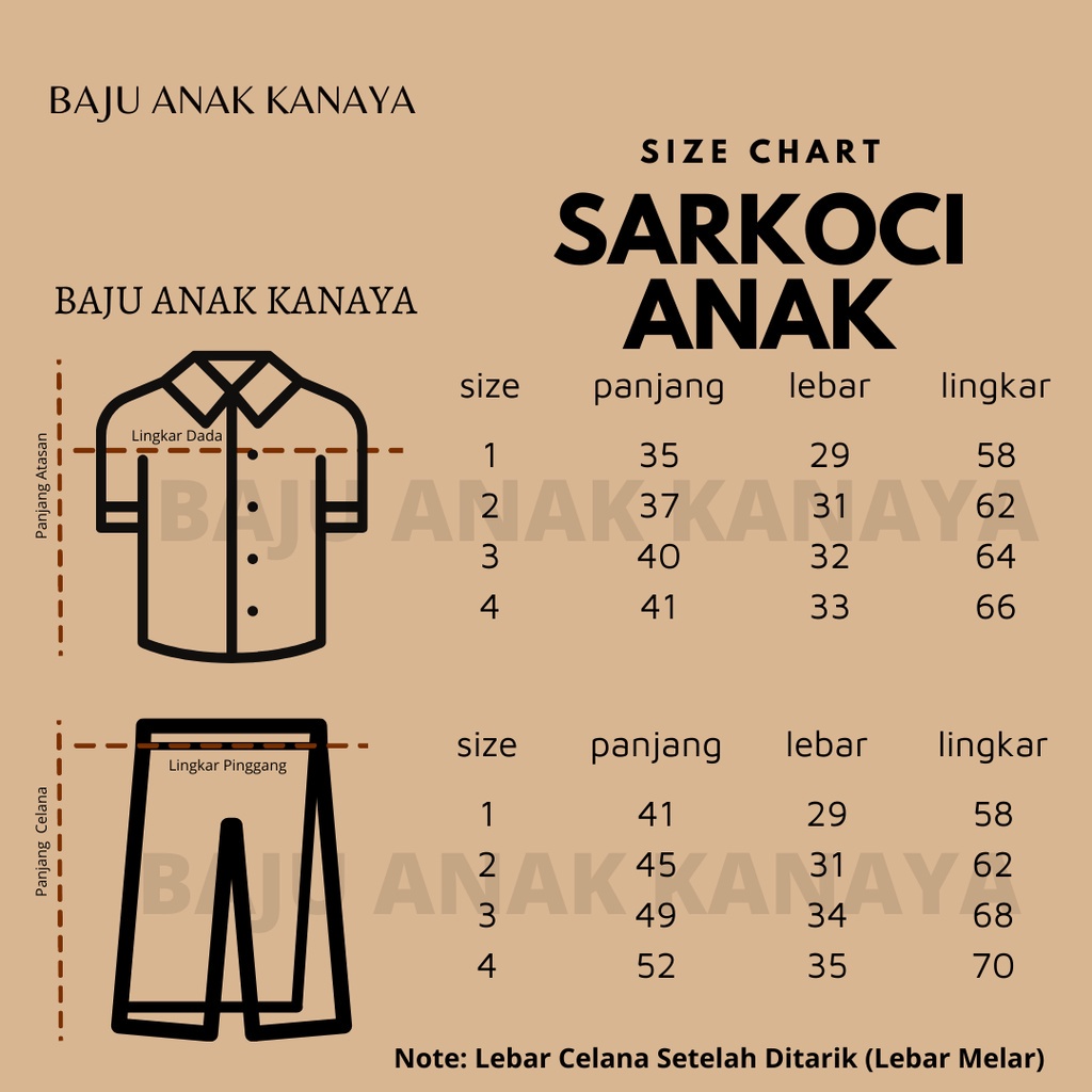 1-3 tahun Sarkoci Anak Karakter by Little Koda versi 4 (SNI)