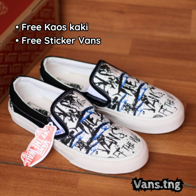 Sepatu Vans Slip On Blue Tuna Premium / Vans Slip On OG Lx Ralph Steadman Blue tuna / Vans Slip On Termurah