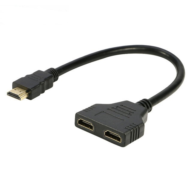 Kabel hddtv cabang 2 port - Hdmi splitter 1-2 cable - Hdmi male to 2 hdmi female