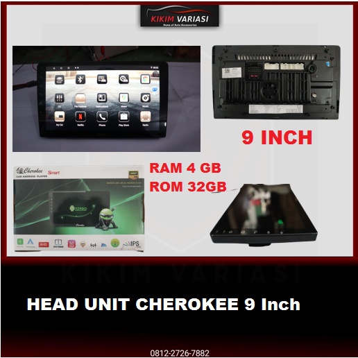 ANDROID HEAD UNIT CHEROKEE 9 INCH RAM 4GB ROM 32GB UNIVERSAL