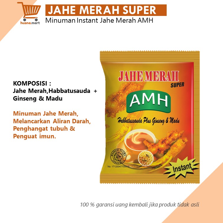 AMH Jahe Merah Super Habbatussauda Original Renceng isi 10 Sachet