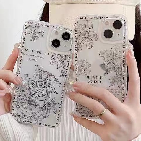 Soft Case TPU Transparan Motif Daun Untuk Iphone 13 Pro Max / 12 / 11 / XS / XR / X / 8 / 7 / 6 Plus Mini SE 2020