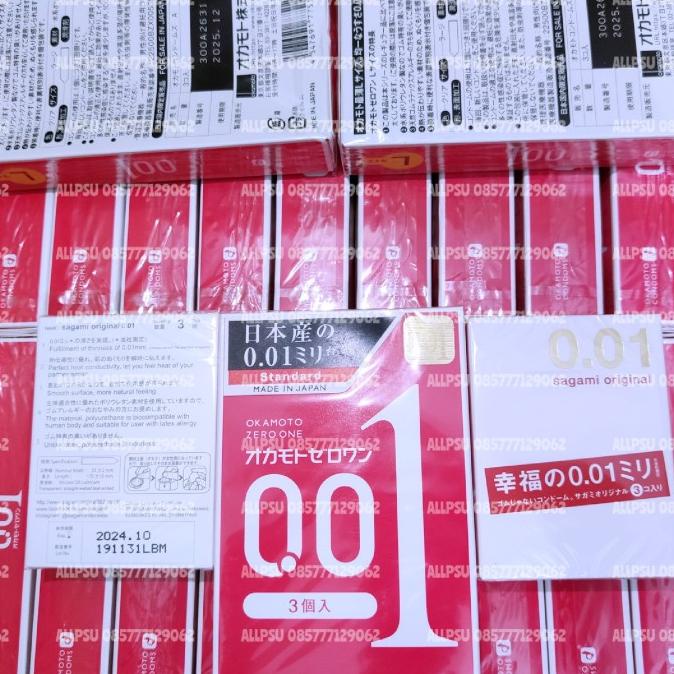 [Sale] Sagami Original 0.01 & Okamoto Zero One 001 Red Pack Bundling Condoms [Terlaris]