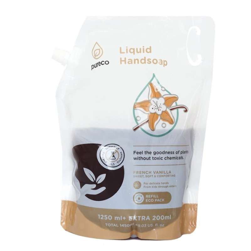 Pureco Liquid Handsoap Refill Pouch 1450 ml Eco Pack Sabun Cuci Tangan