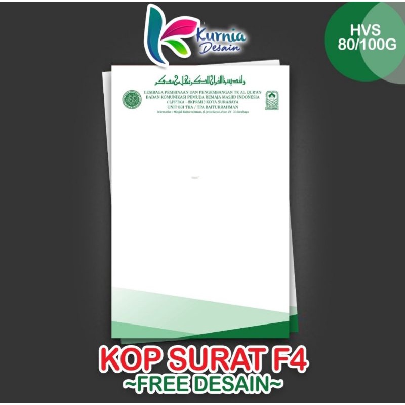 

KOP SURAT F4/KOP SURAT CUSTOM/KOP SURAT MURAH