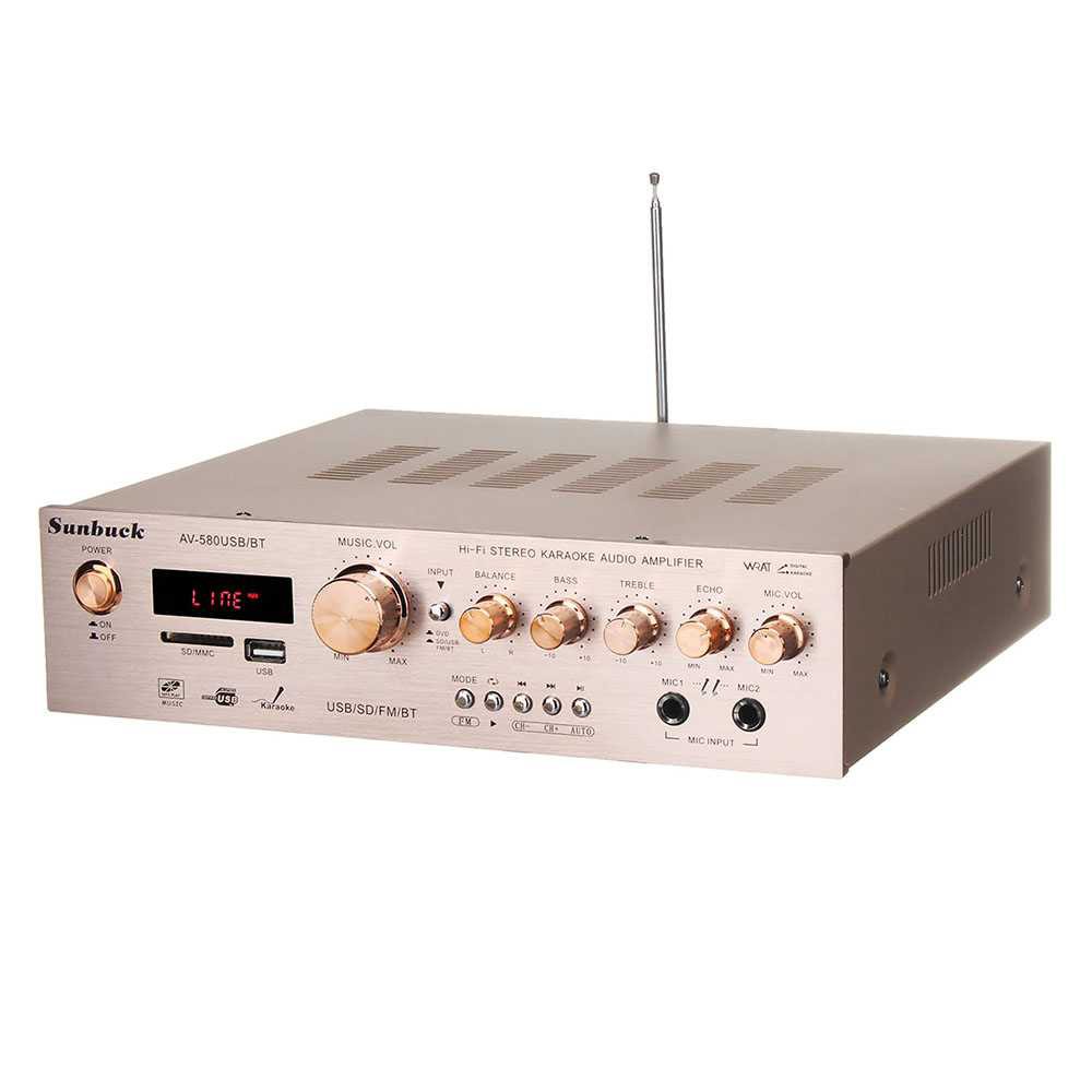 Bluetooth EQ Audio power Amplifier digital echo mixer Karaoke 5CH Home Theater Sunbuck 5CH 920W
