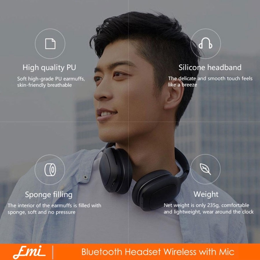 Mi Bluetooth Earphone Headphone Headset Wireless with Mic