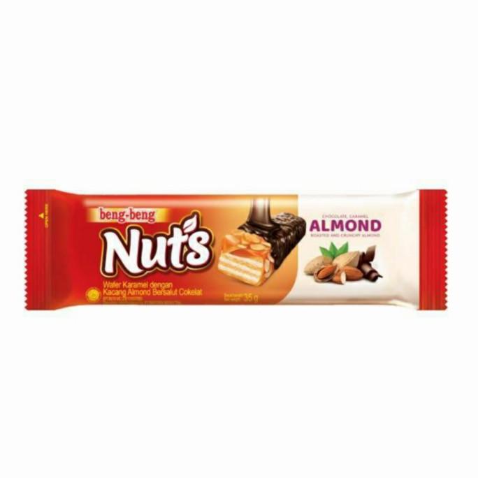 

Beng Beng Nuts Almond 35Gr Wafer Cokelat Caramel Dengan Kacang Almond