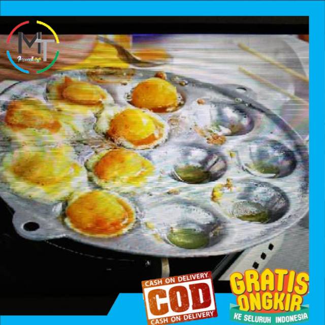 COD Cetakan Kue Cubit 12 Lubang , Pentol Goreng Telur, Cetakan telur puyuh goreng mini