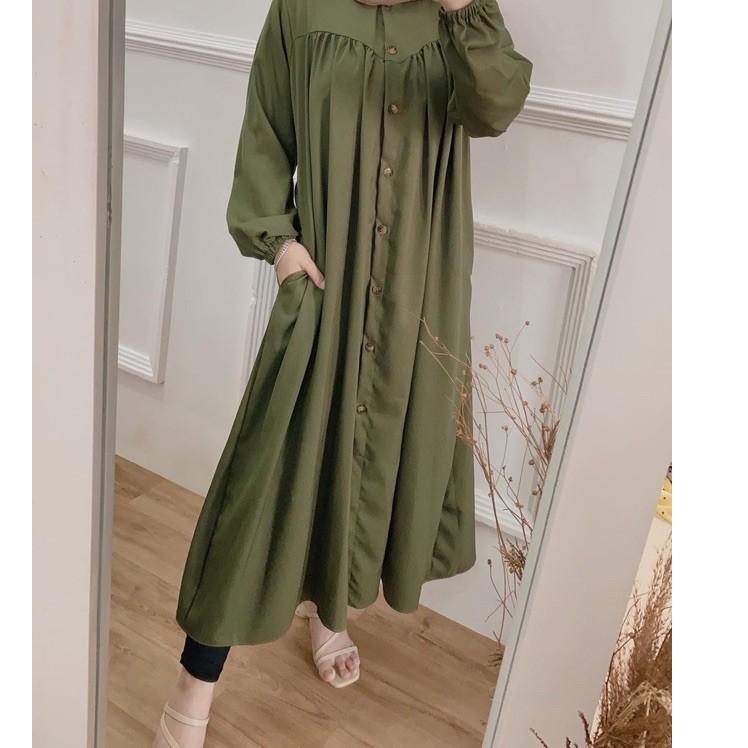 12.12 MALL MOZYA LONG TUNIK FULL KANCING new