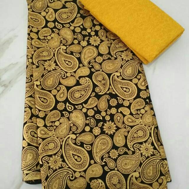 Kain Batik Prada Gold Kecambah