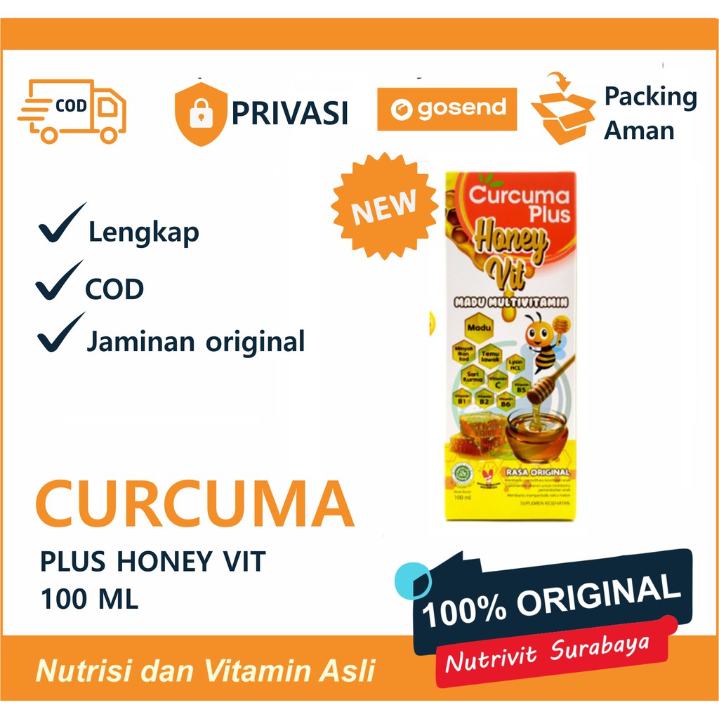 Curcuma Plus Honey Vit Syrup - Madu Multivitamin 100 ml