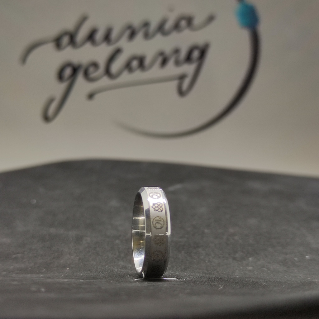 CINCIN TITANIUM IKATAN CINTA SILVER GOLD / CINCIN PRIA WANITA ANAK COUPLE TUNANGAN