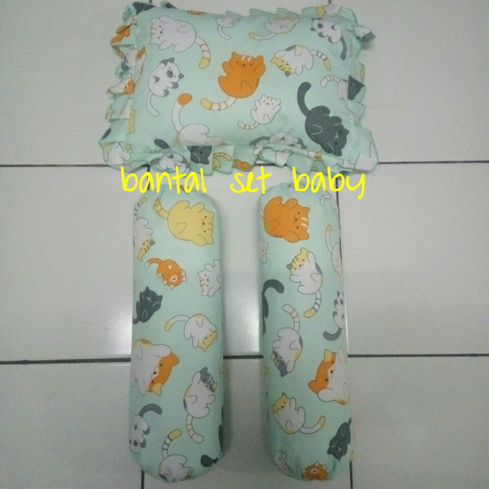 Vanlin Bantal Set Bayi  halus dan  empuk guling2 bantal1