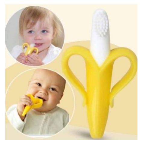 [BAYI &amp; EMAK] - Teether sikat gigi bayi motif banana / teether banana / sikat gigi banana bayi pisang