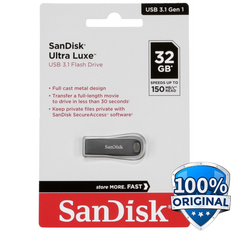 Ultra Luxe USB Flashdisk USB 3.1 Gen1 32GB SDCZ74-032G Silver SanDisk