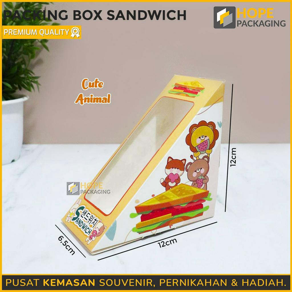 [ ISI 5 PCS ] Box sandwich Kotak roti Sandwich Idul fitri / Kotak roti Kraft Paper box kue / pengajian / Lebaran acara islami