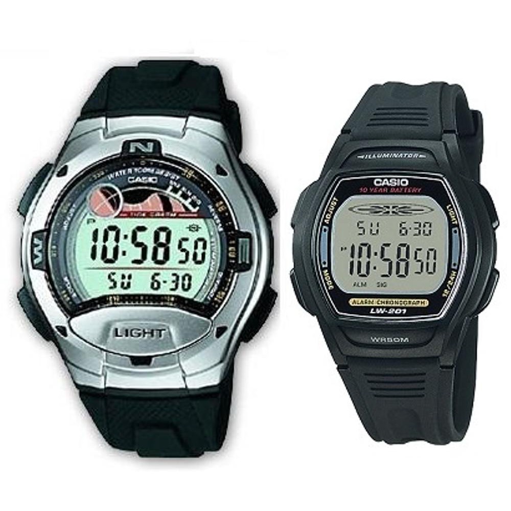 Jam Tangan Casio Original Couple Pria Wanita W 753 1A LW 201 1A Harga Sepasang