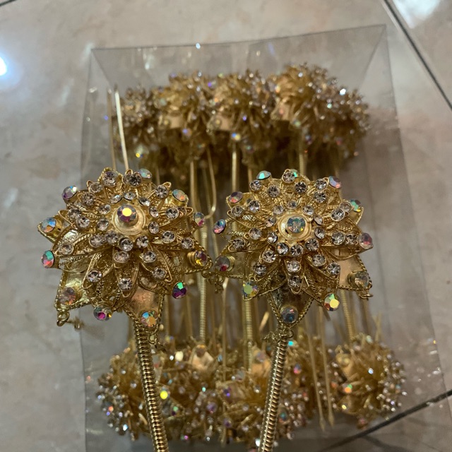 Cunduk mentul pengantin murah emas