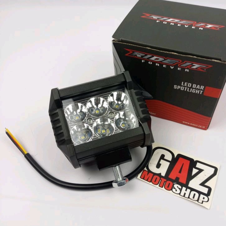 Lampu Tembak Sorot LED CAREE 6 titik mata 12V Kotak RI Flash Universal Mobil Motor Trail KlX CRF