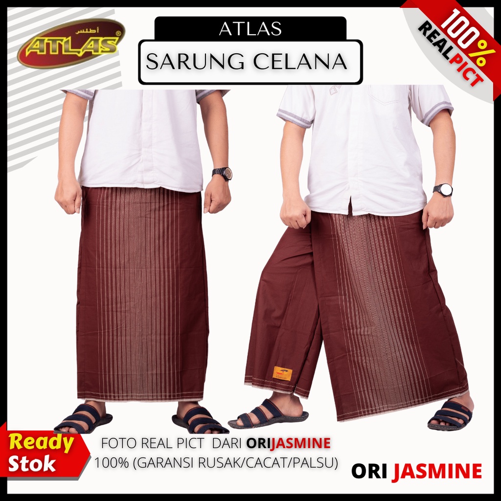 Sarung Celana Dewasa Atlas Tumpal Warna Polos