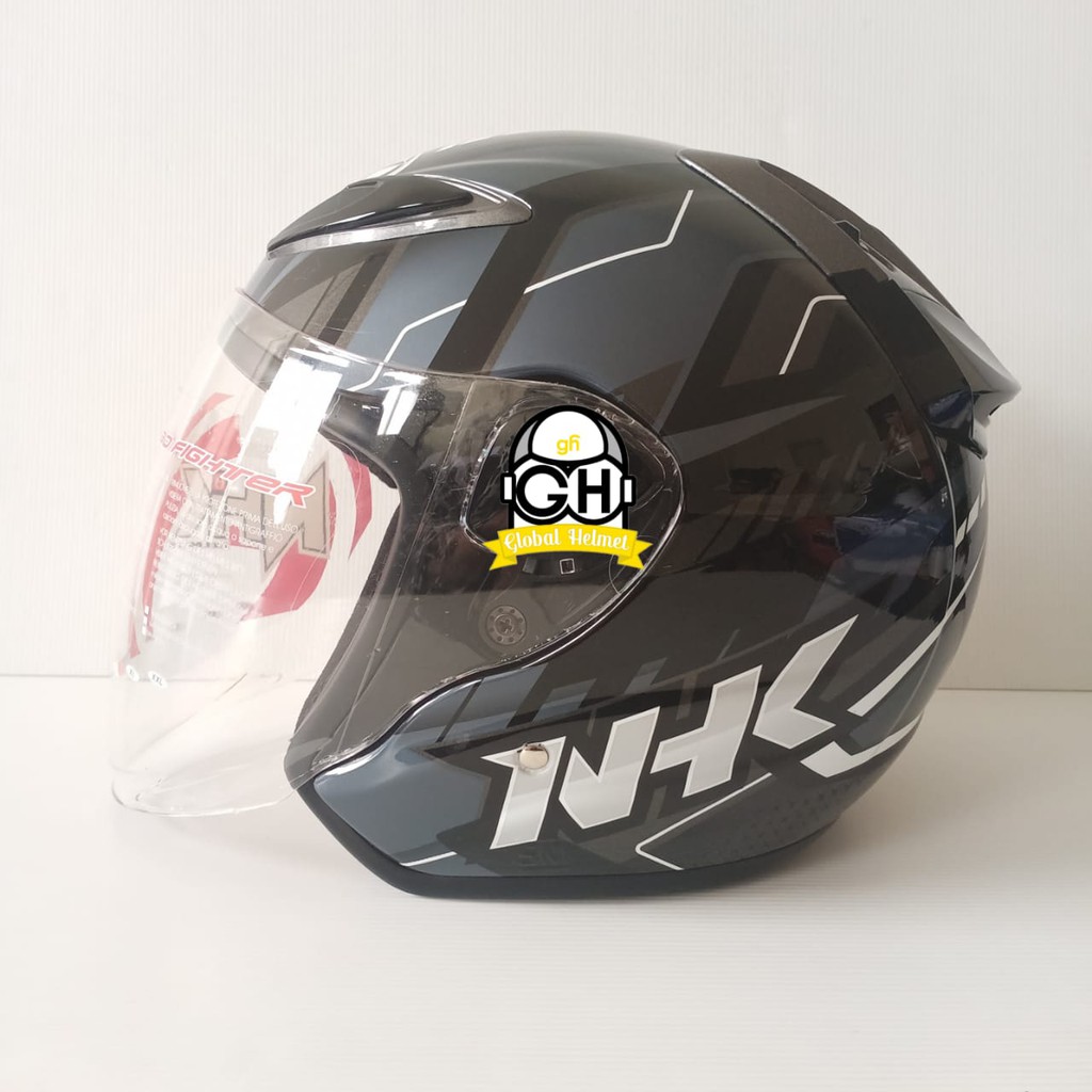 HELM NHK R6 PATROL BLACK SILVER NHK R-6 MOTIF PATROL BLACK SILVER