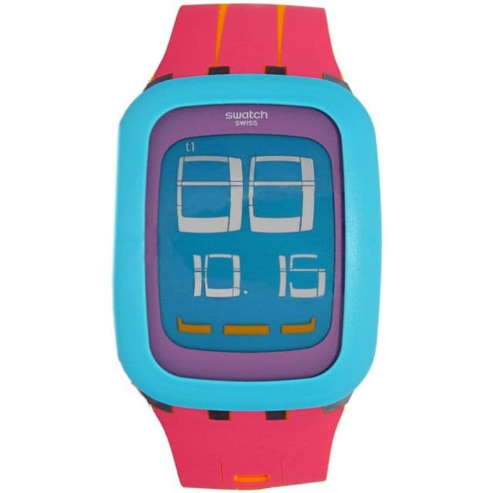 Swatch Touchscreen Jam Tangan Karet SURS103 Peche Melba Original