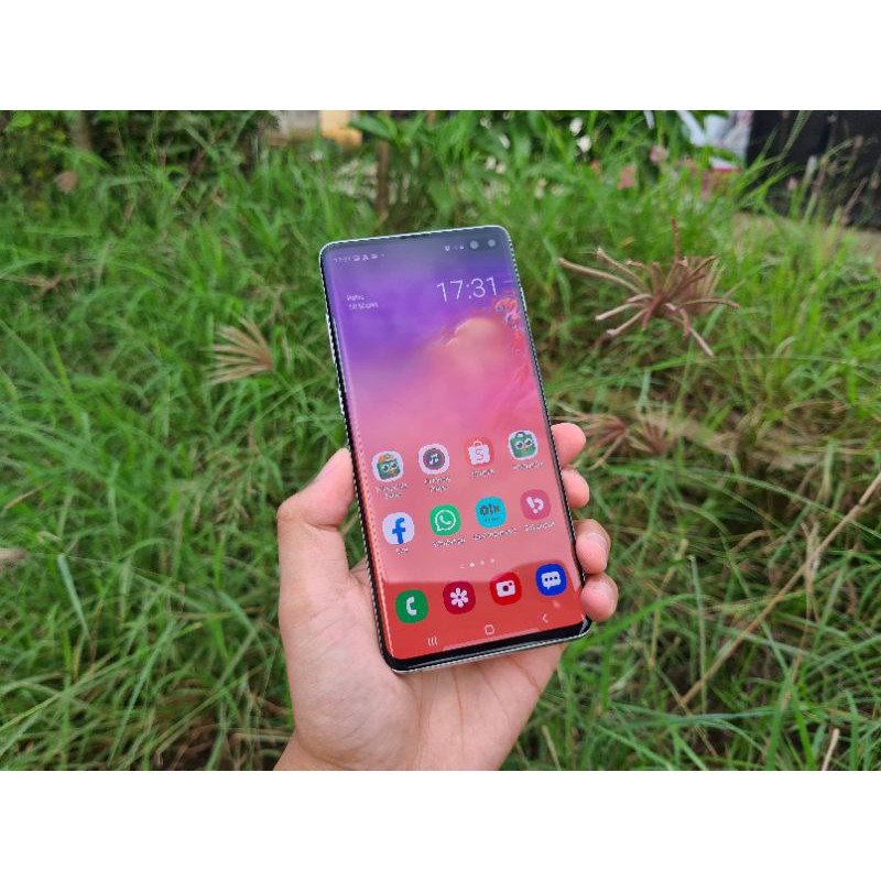 samsung S10 plus white ram 8/128gb normal no minus sein dual sim mulus