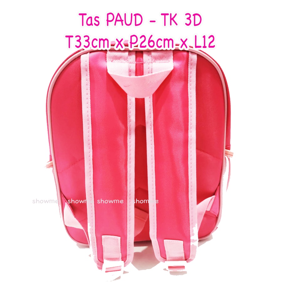 Showme Tas Ransel Anak Sekolah TK 12inci model 3D Hello Kitty