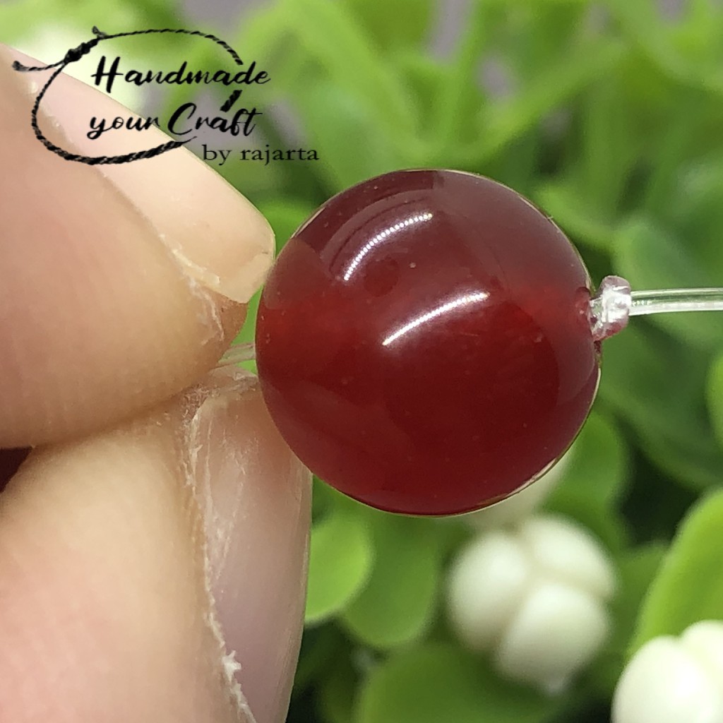 7.7 BIG SALE Dark Red Chalcedony Beads Natural Loose Stone