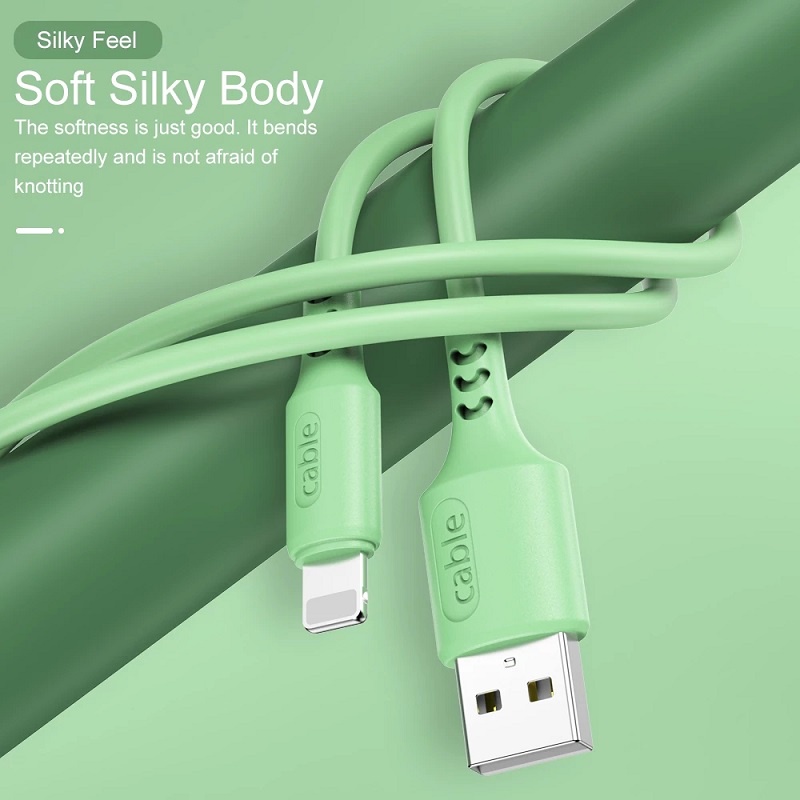 Kabel Data / Charger Micro Usb / Tipe c Fast Charging Bahan Silikon Warna Macaron Untuk Android