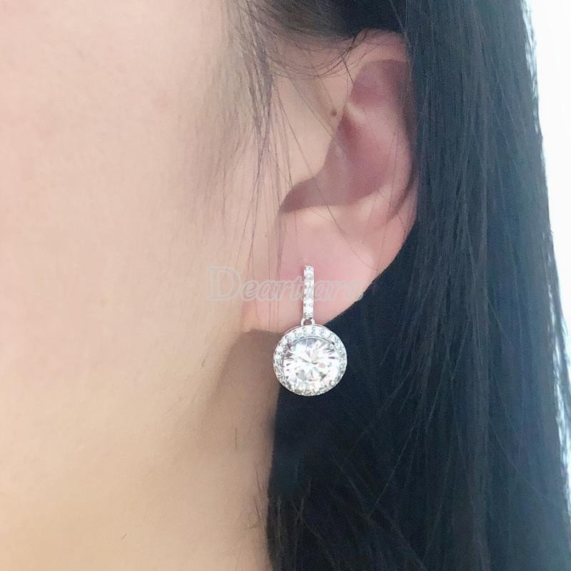 Anting Buckle Micro-Set Bahan Zirkon Untuk Pengantin