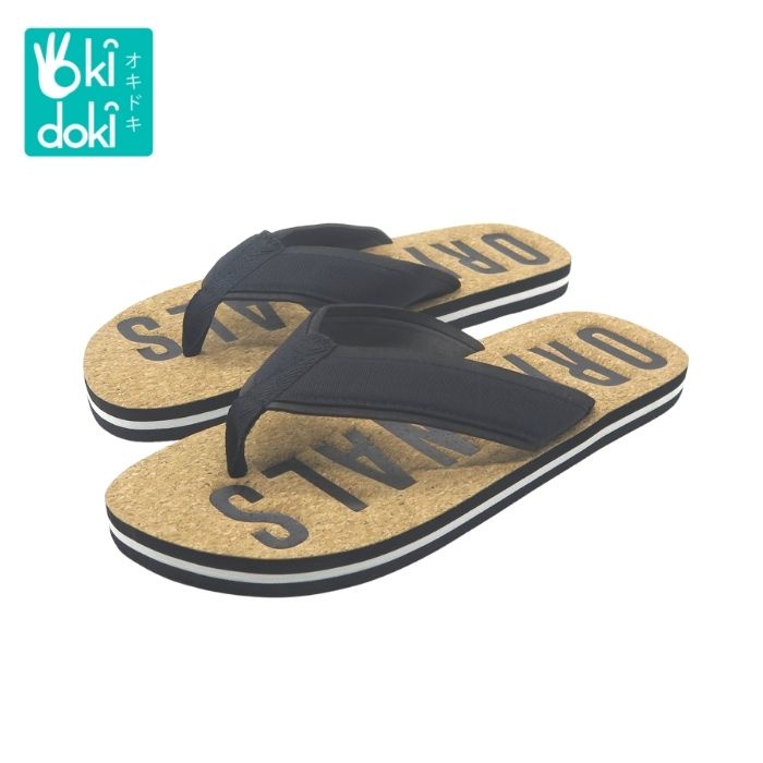 OKIDOKI Men Slippers Originals 823123-Black - Sandal Pria