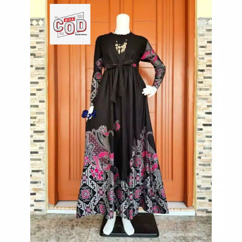 GAMIS BATIK JUMBO DRESS MUSLIM BIG SIZE BUSUI BAJU MUSLIM