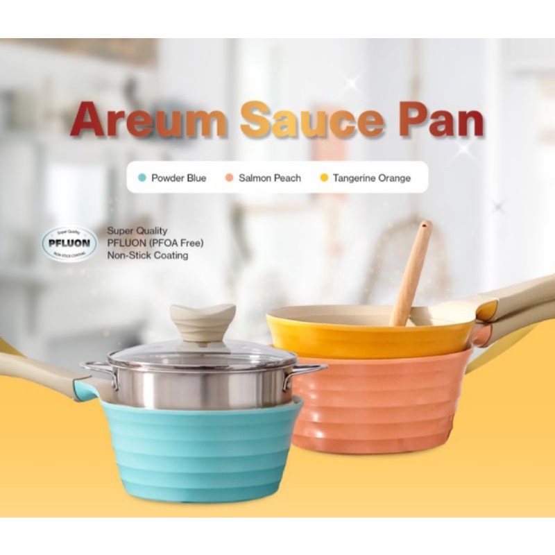 Nupon Areum sauce pan dengan stainless steamer