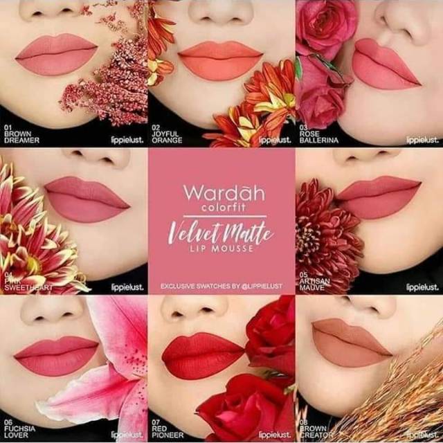 Wardah lipstik Colorfit Velvet Matte Lip mouse