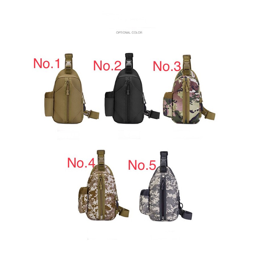 Tas Selempang Tactical Army usb Slingbag 6058