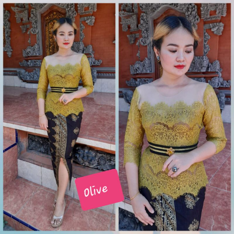 kebaya bali lengkap kamisol