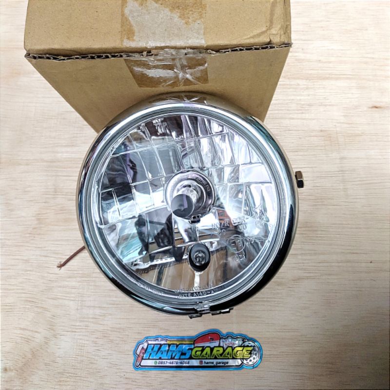 LAMPU DEPAN JUTE ORIGINAL TAIWAN PUTIH BENING SET BATOK ORI IMPORT BUKAN REDEIT DEPO HD HERLEY DAYMA